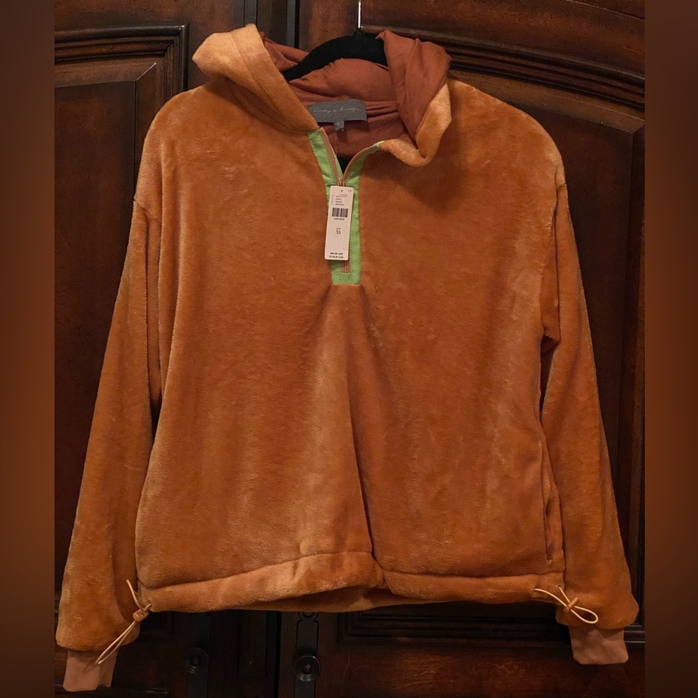 NWT! “Sundays in Brooklyn” from Anthropologie Teddy Hoodie Size XS/S retails $98